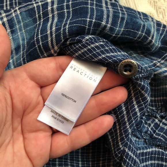 Kenneth Cole Reaction plaid belted shirt d… - Picture 8 of 15